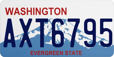 WA license plate AXT6795
