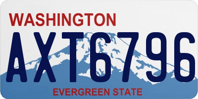 WA license plate AXT6796