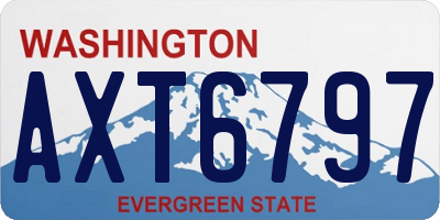 WA license plate AXT6797