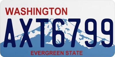 WA license plate AXT6799