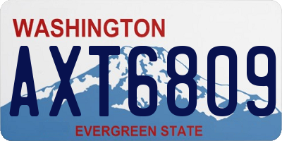 WA license plate AXT6809