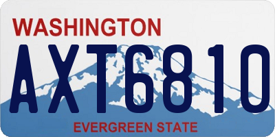 WA license plate AXT6810