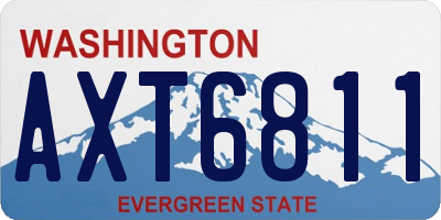 WA license plate AXT6811