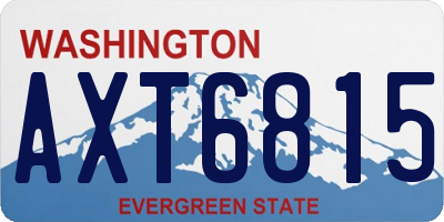 WA license plate AXT6815