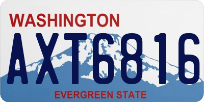 WA license plate AXT6816