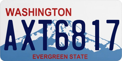 WA license plate AXT6817