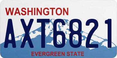 WA license plate AXT6821