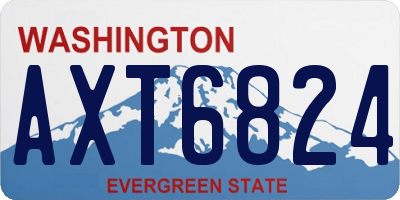 WA license plate AXT6824