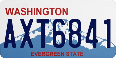 WA license plate AXT6841