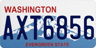 WA license plate AXT6856