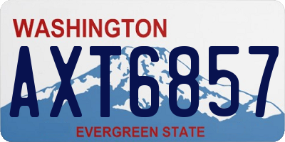 WA license plate AXT6857