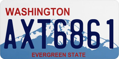 WA license plate AXT6861