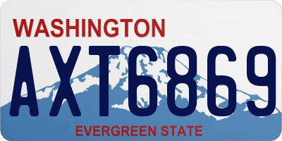 WA license plate AXT6869