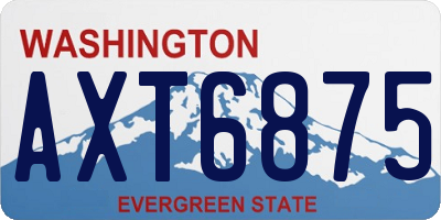 WA license plate AXT6875
