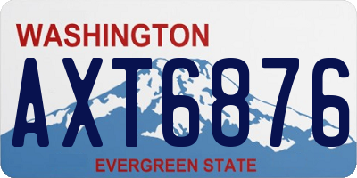 WA license plate AXT6876