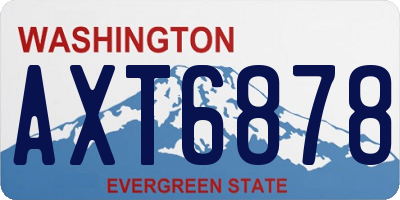 WA license plate AXT6878