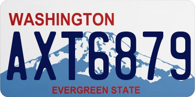 WA license plate AXT6879