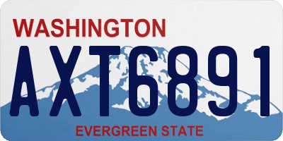 WA license plate AXT6891