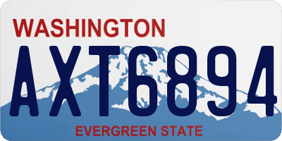 WA license plate AXT6894