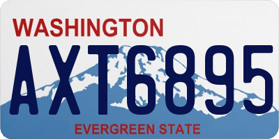 WA license plate AXT6895