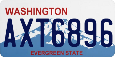 WA license plate AXT6896