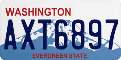 WA license plate AXT6897
