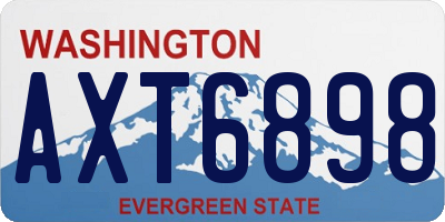 WA license plate AXT6898