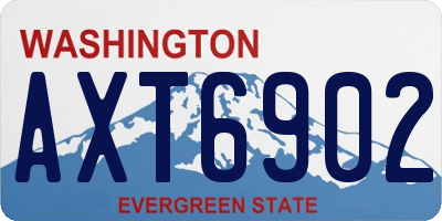 WA license plate AXT6902