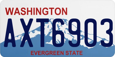WA license plate AXT6903