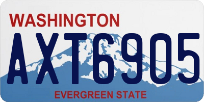 WA license plate AXT6905