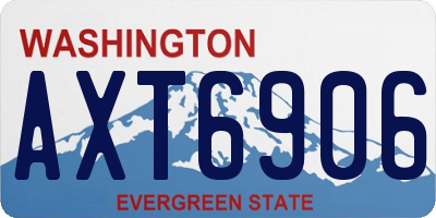 WA license plate AXT6906