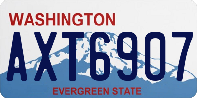 WA license plate AXT6907