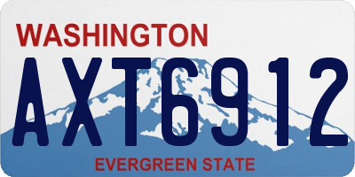 WA license plate AXT6912