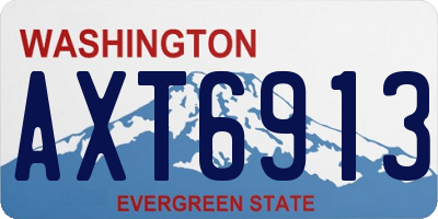 WA license plate AXT6913