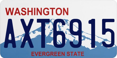 WA license plate AXT6915