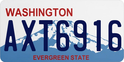 WA license plate AXT6916