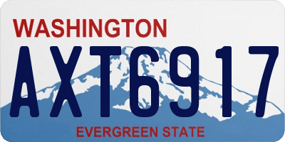 WA license plate AXT6917