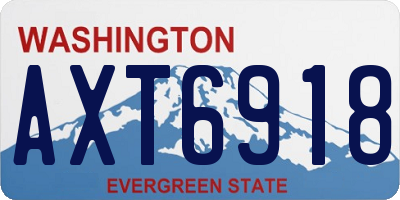 WA license plate AXT6918