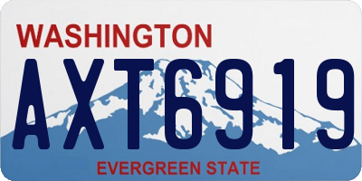 WA license plate AXT6919