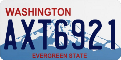 WA license plate AXT6921