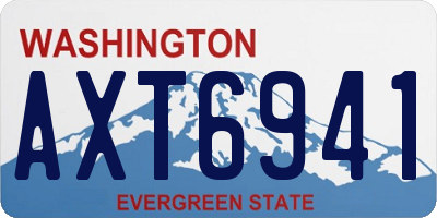 WA license plate AXT6941