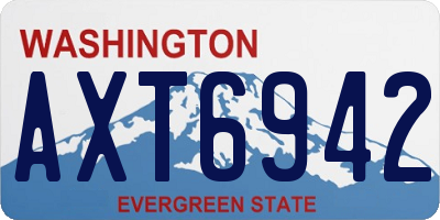 WA license plate AXT6942