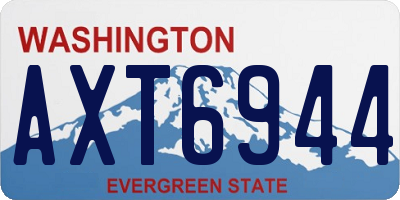 WA license plate AXT6944