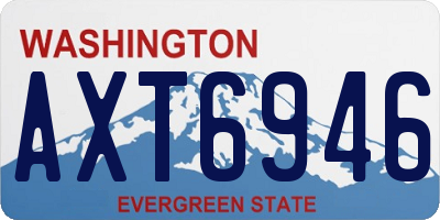 WA license plate AXT6946