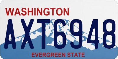 WA license plate AXT6948