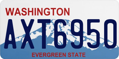 WA license plate AXT6950