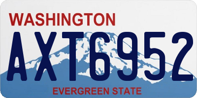WA license plate AXT6952