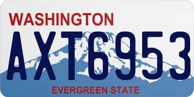 WA license plate AXT6953
