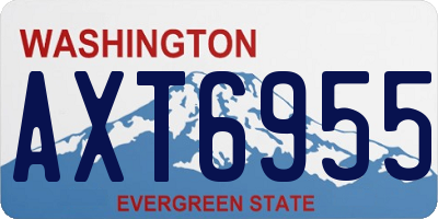 WA license plate AXT6955