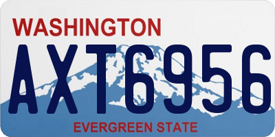 WA license plate AXT6956